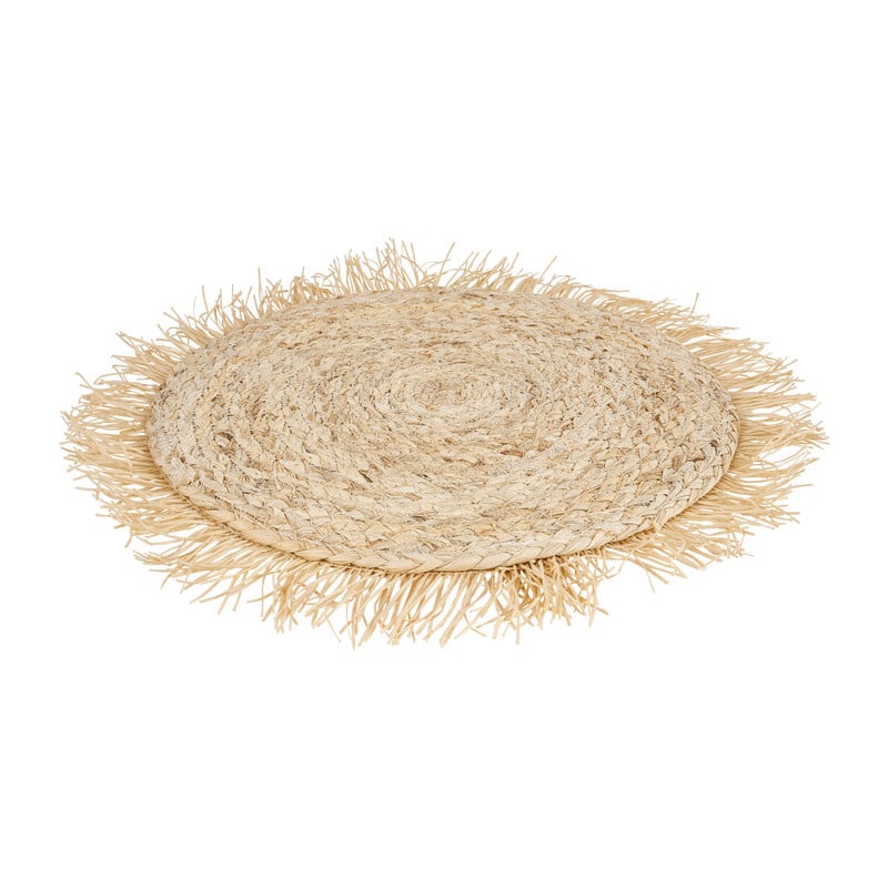 Placemat rond met franjes - &Oslash;38 cm