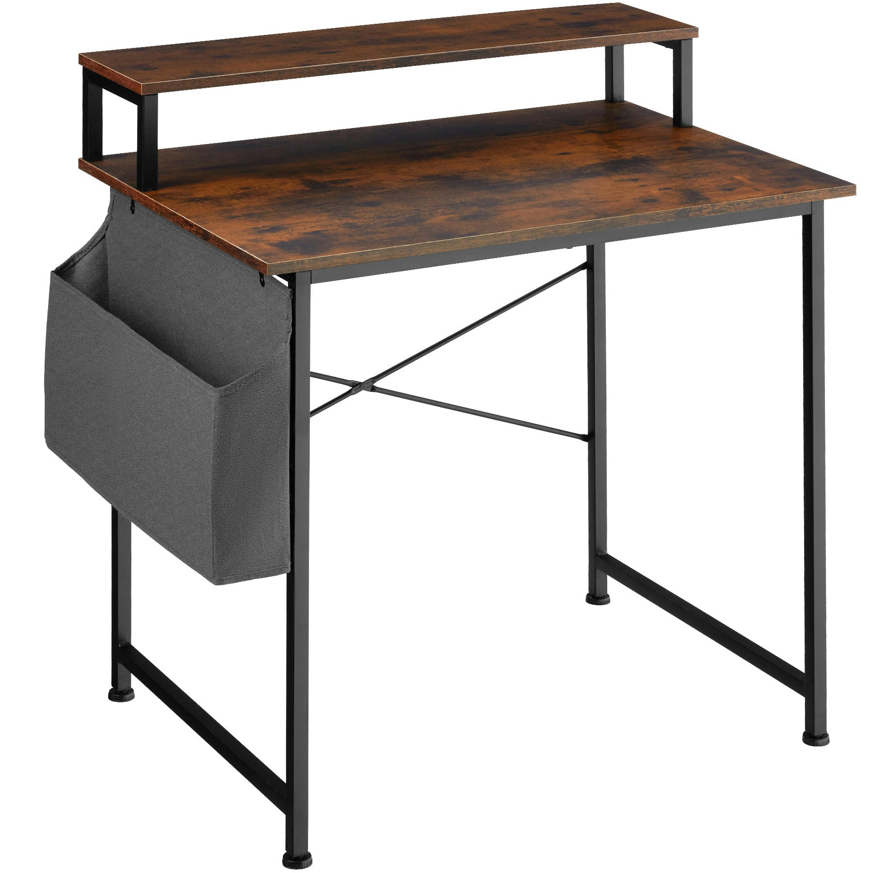 - Bureau Style industriel Bois foncé industriel, rustique