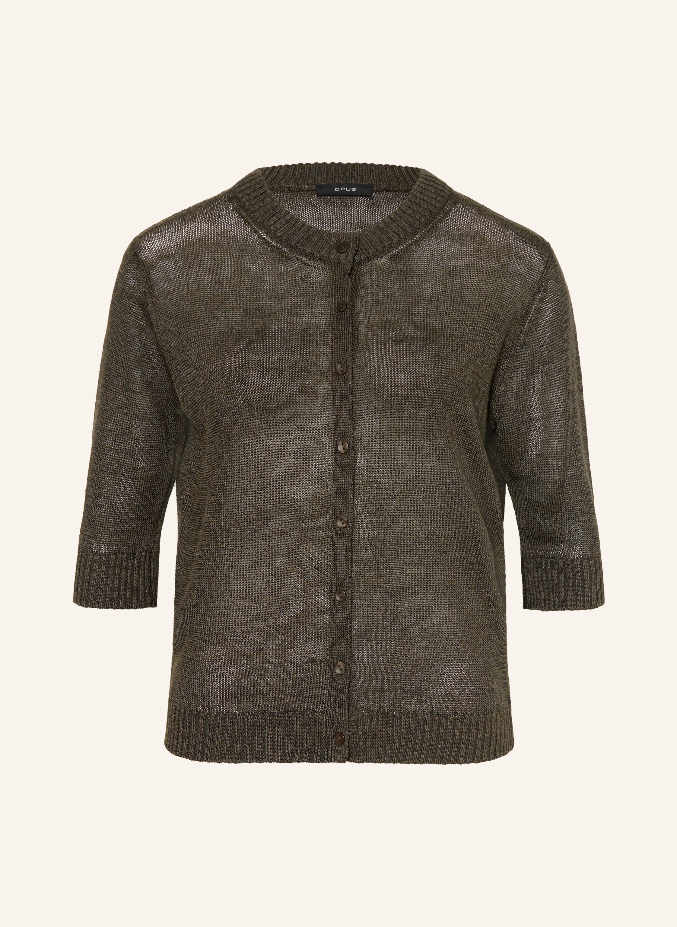 OPUS Strickjacke DATINA mit Leinen