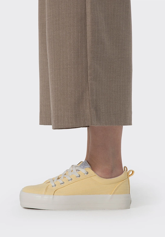 Damskie sneakersy na platformie żółte