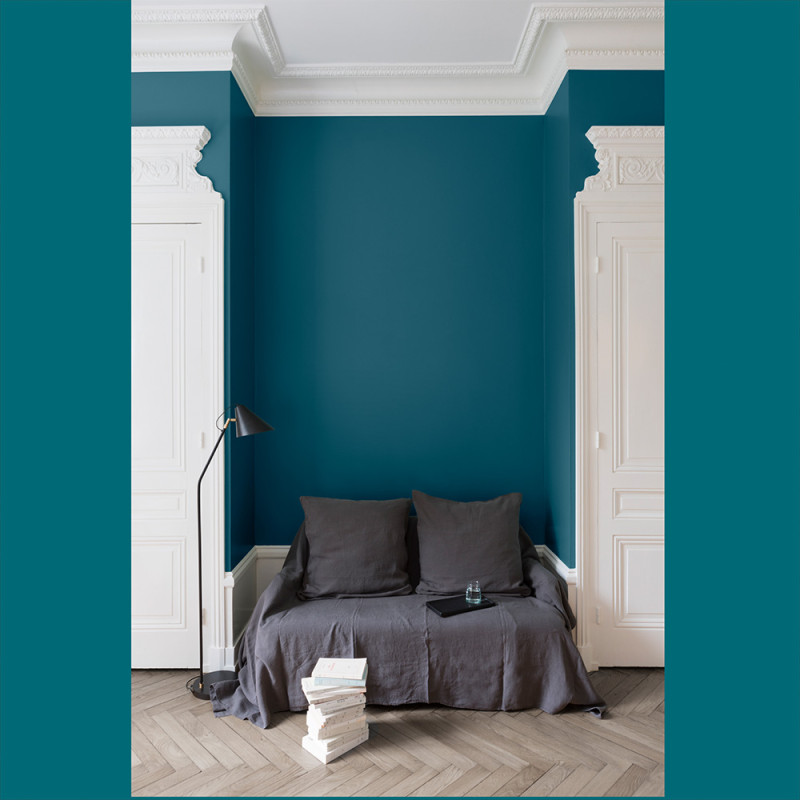 Peinture pour murs Velours de Peinture bleu paon mat 2,5 L LIBERON