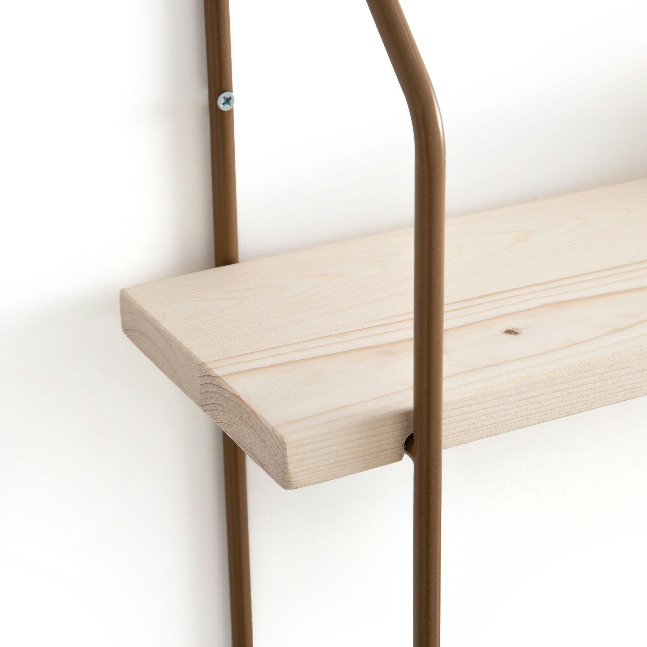 Étagère murale triple pin métal fer L65 cm, Vinto