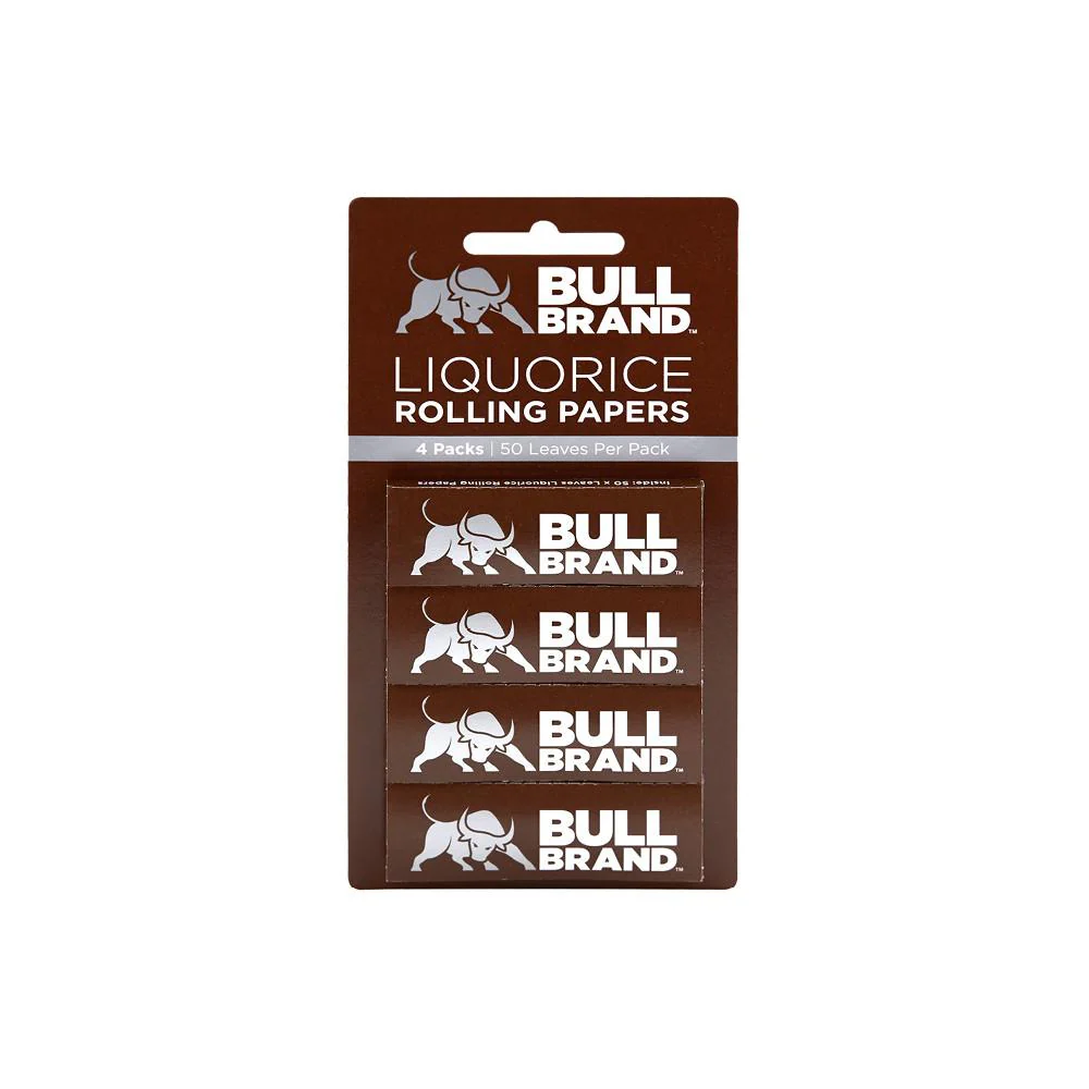 Bull Brand Liquorice Rolling Papers 4 Pack