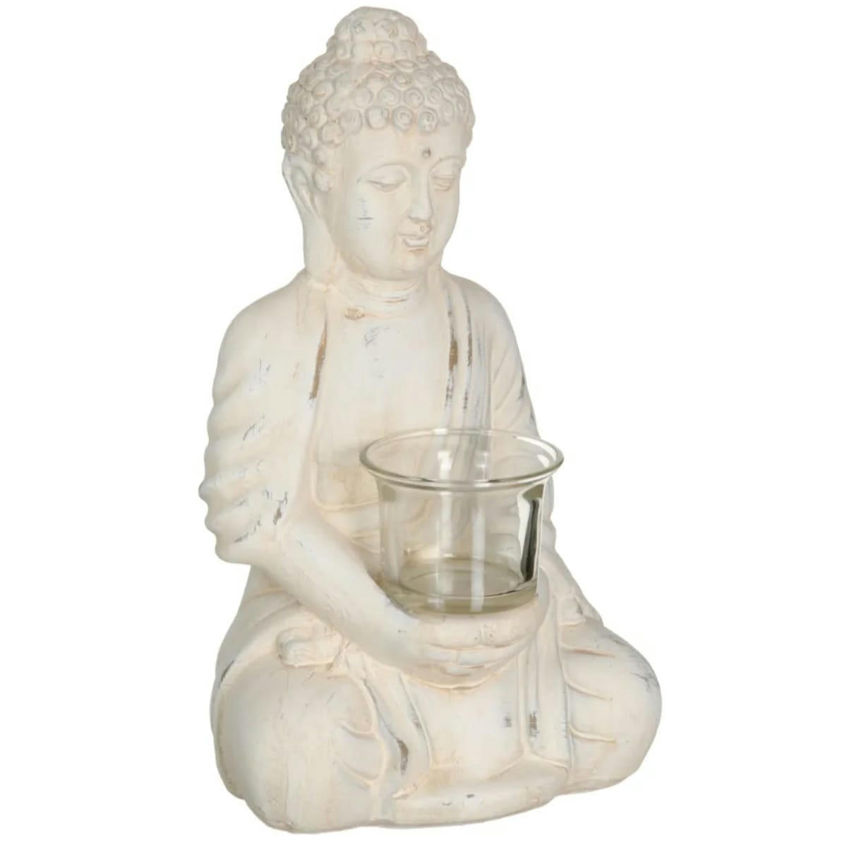 - Porte Bougie en terre cuite Bouddha