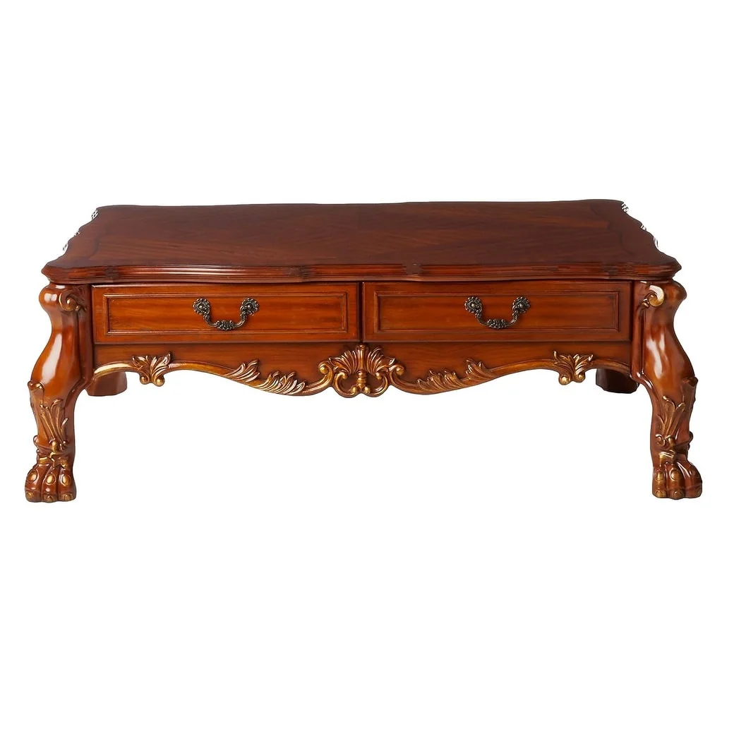 54 X 36 X 20 Cherry Oak Wood Coffee Table