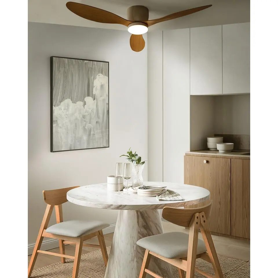 VEMBAR - Plafondventilator - Lichtbruin - IJzer