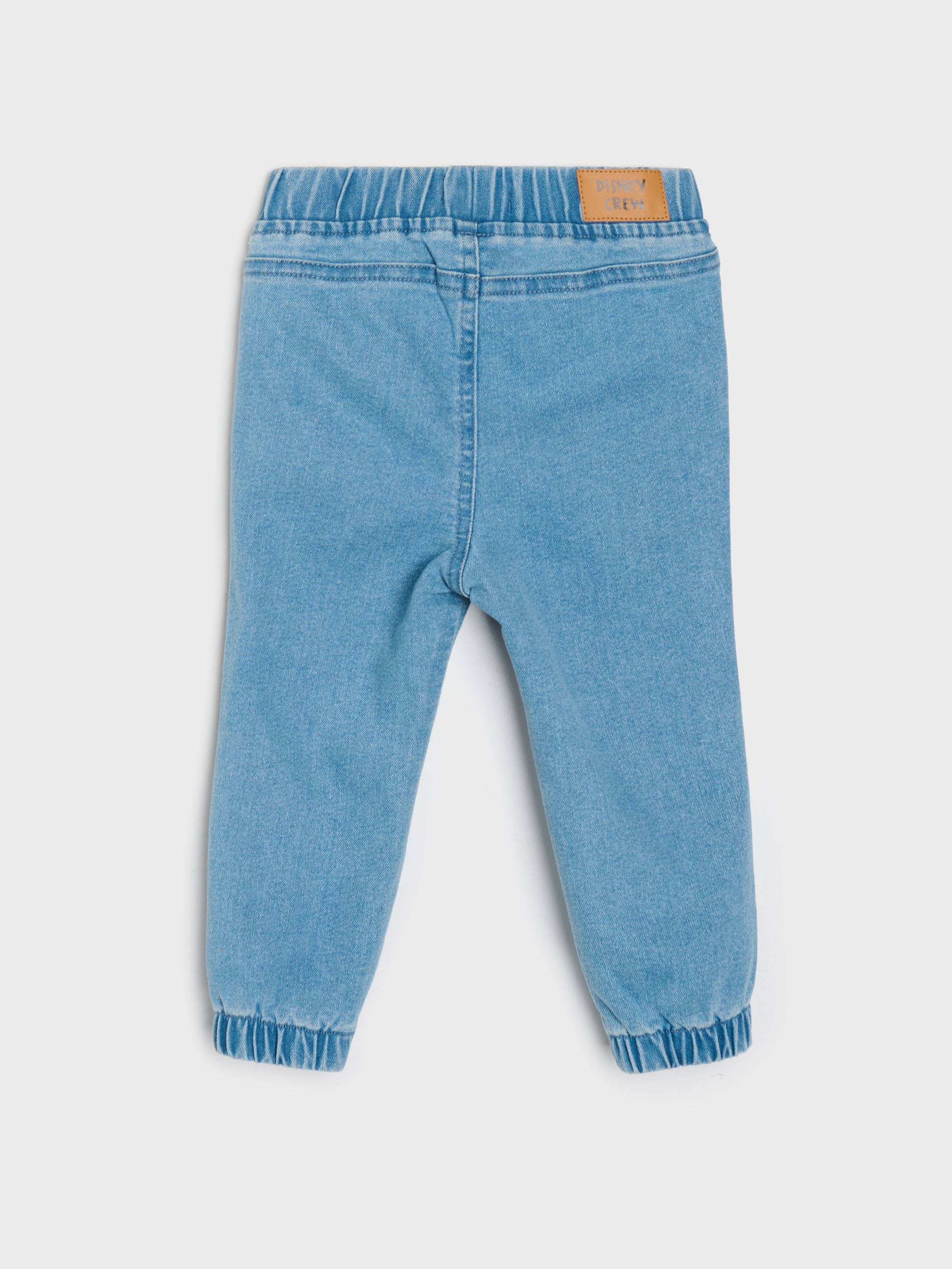 Jeansy jogger z haftem Mickey and Donald