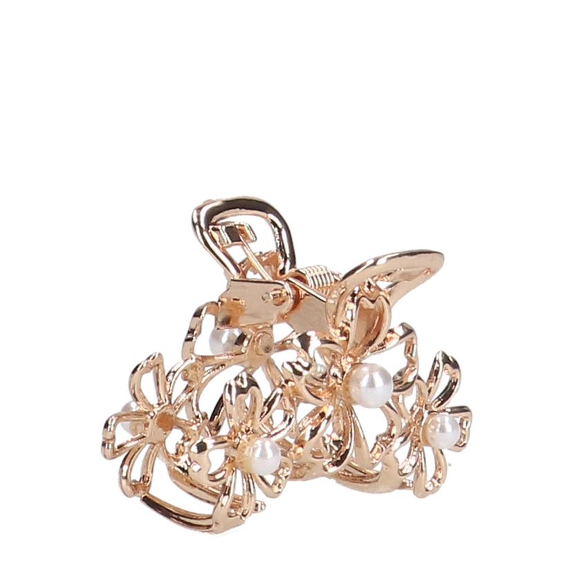 Manfield Gouden metalen bloemetjes klem