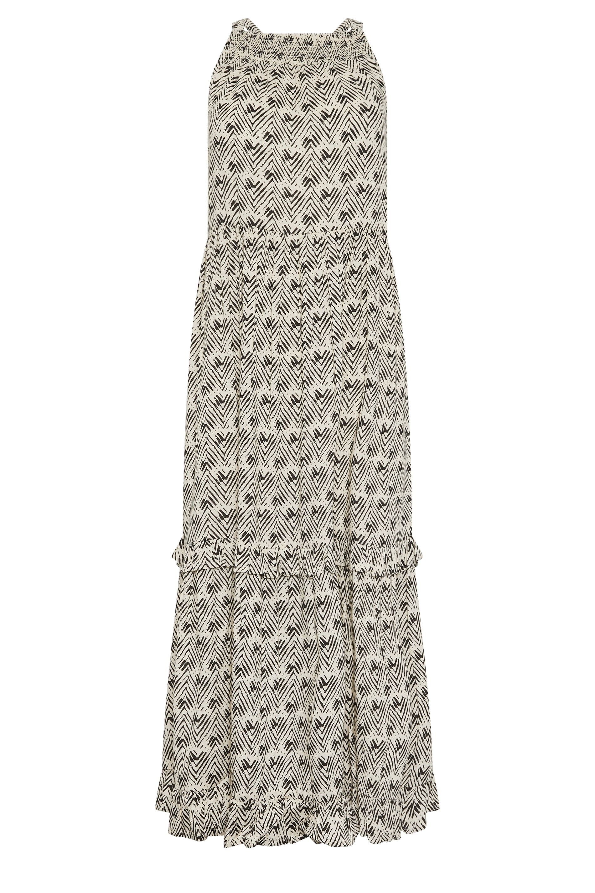 PixieGirl Petite Zig Zag Halter Neck Maxi Dress