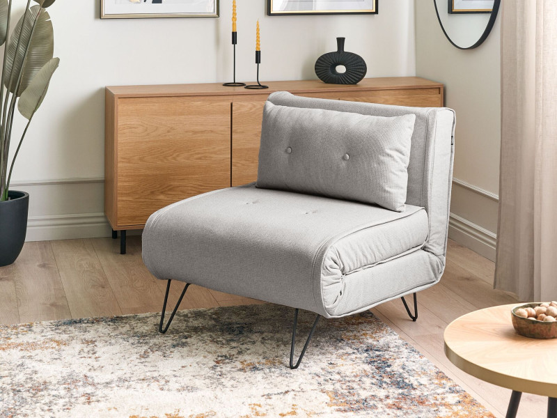 Sofa kanapa jednoosobowa jasnoszara