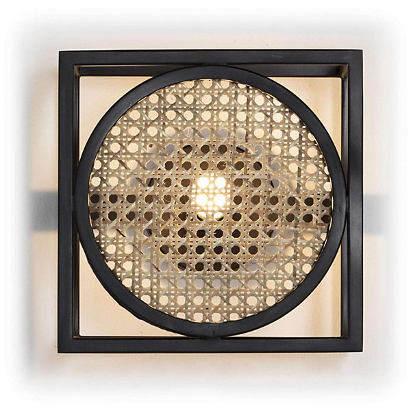 Applique monton 24 x 17 x 24 cm Noir, naturel