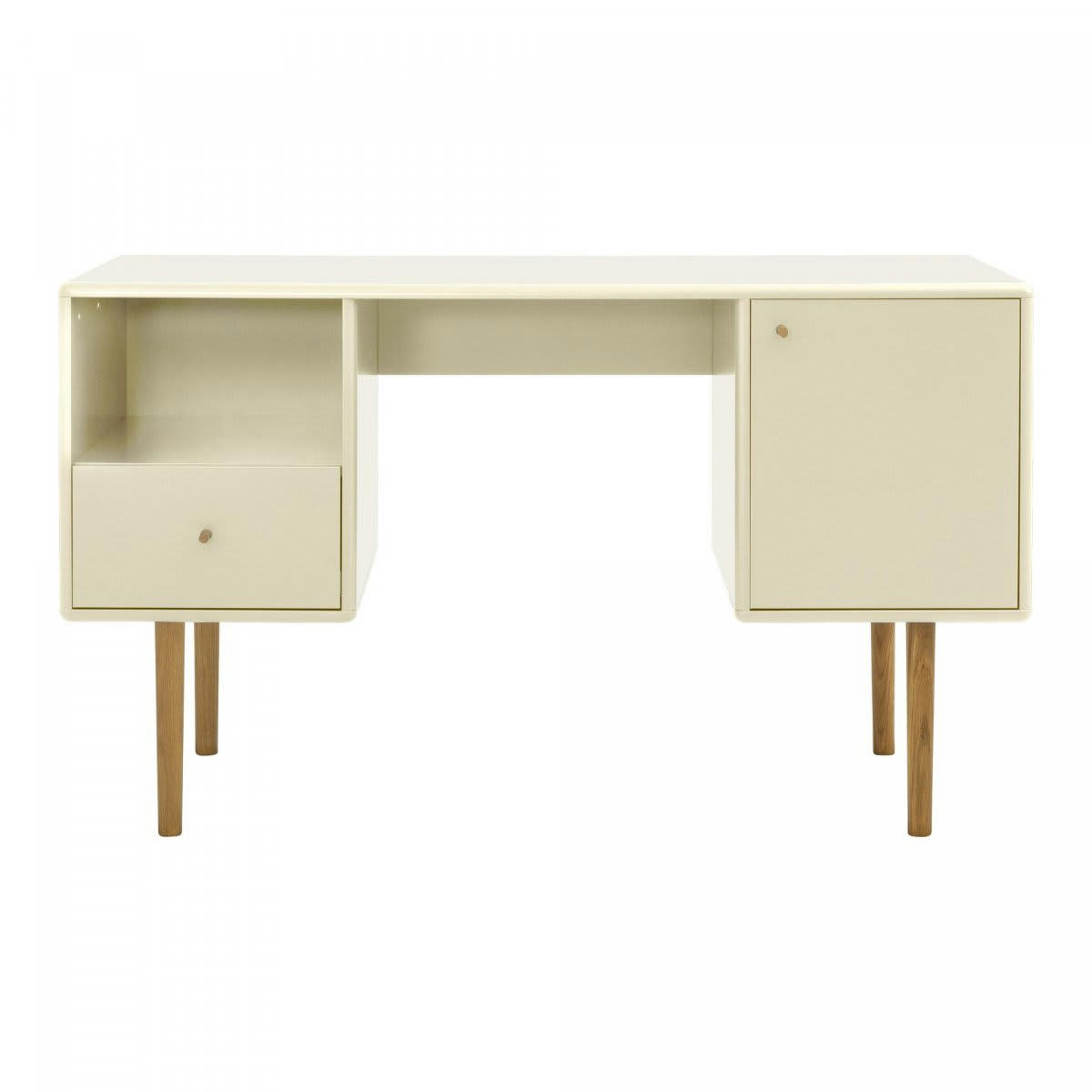 MARCEAU - Bureau moderne en bois avec rangements MARCEAU beige