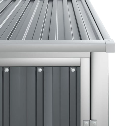 NNEVL Garden Tool Shed Grey 88x89x161 cm Galvanised Steel