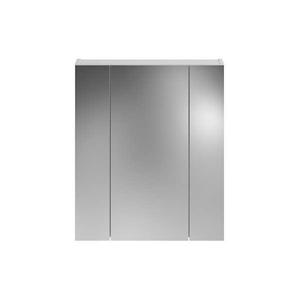 Meuble de rangement avec miroirs et LEDBlanc laquéKLEANKIN
