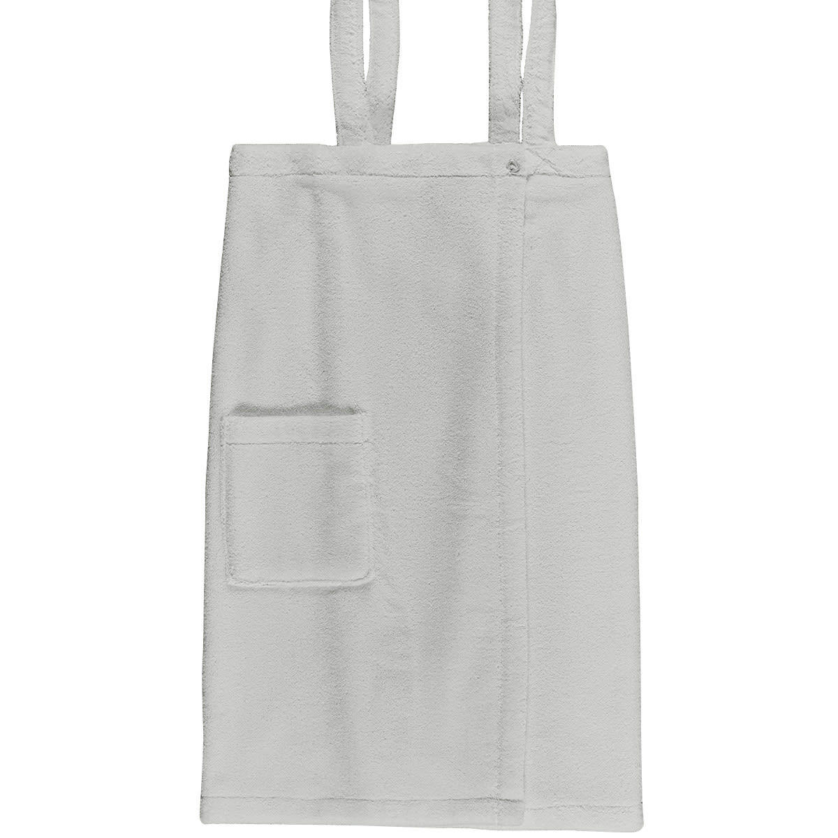 SENSOFT - Robe de bain en coton à bretelles 450gr/m² Gris Perle S/M