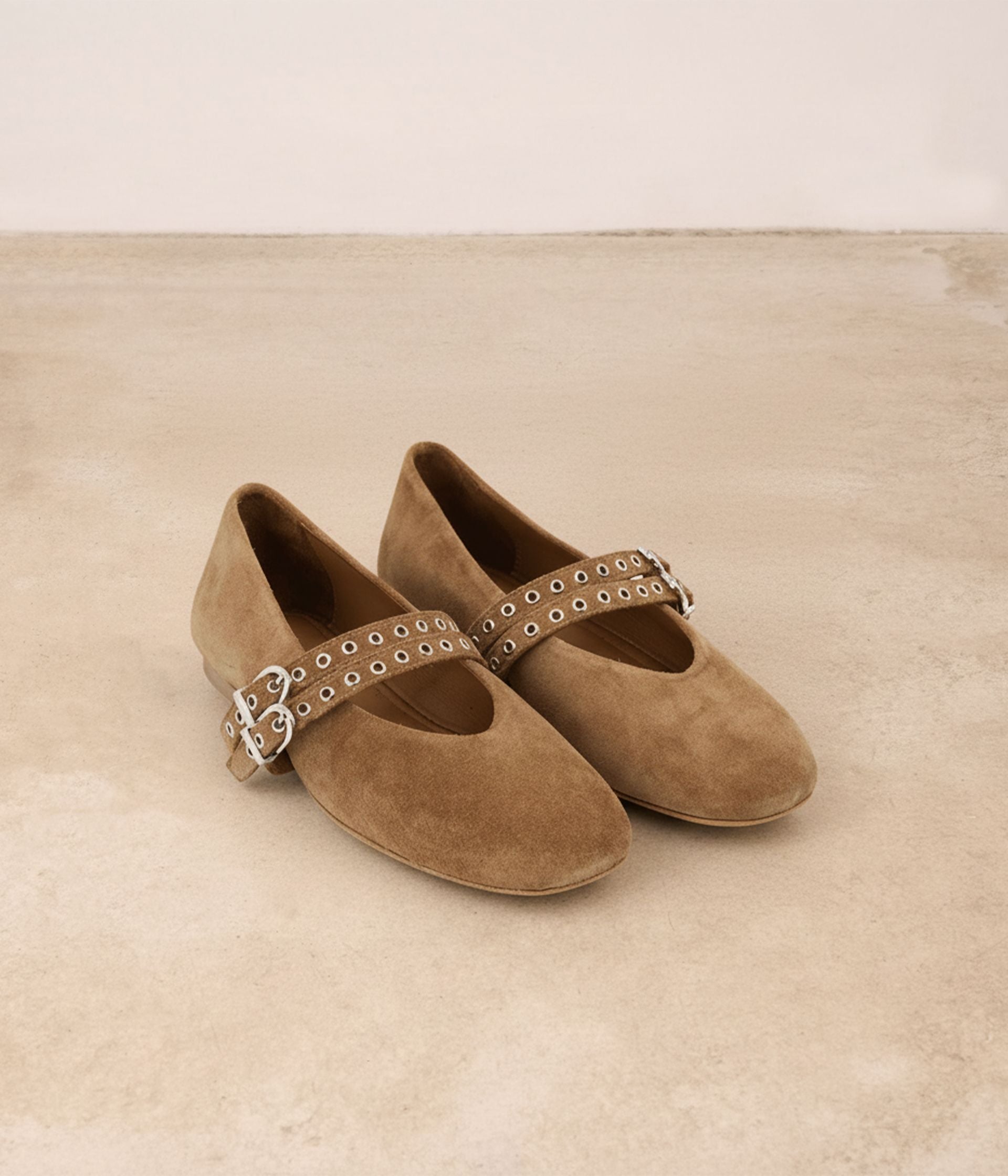 Ballerines velours beige Zahia