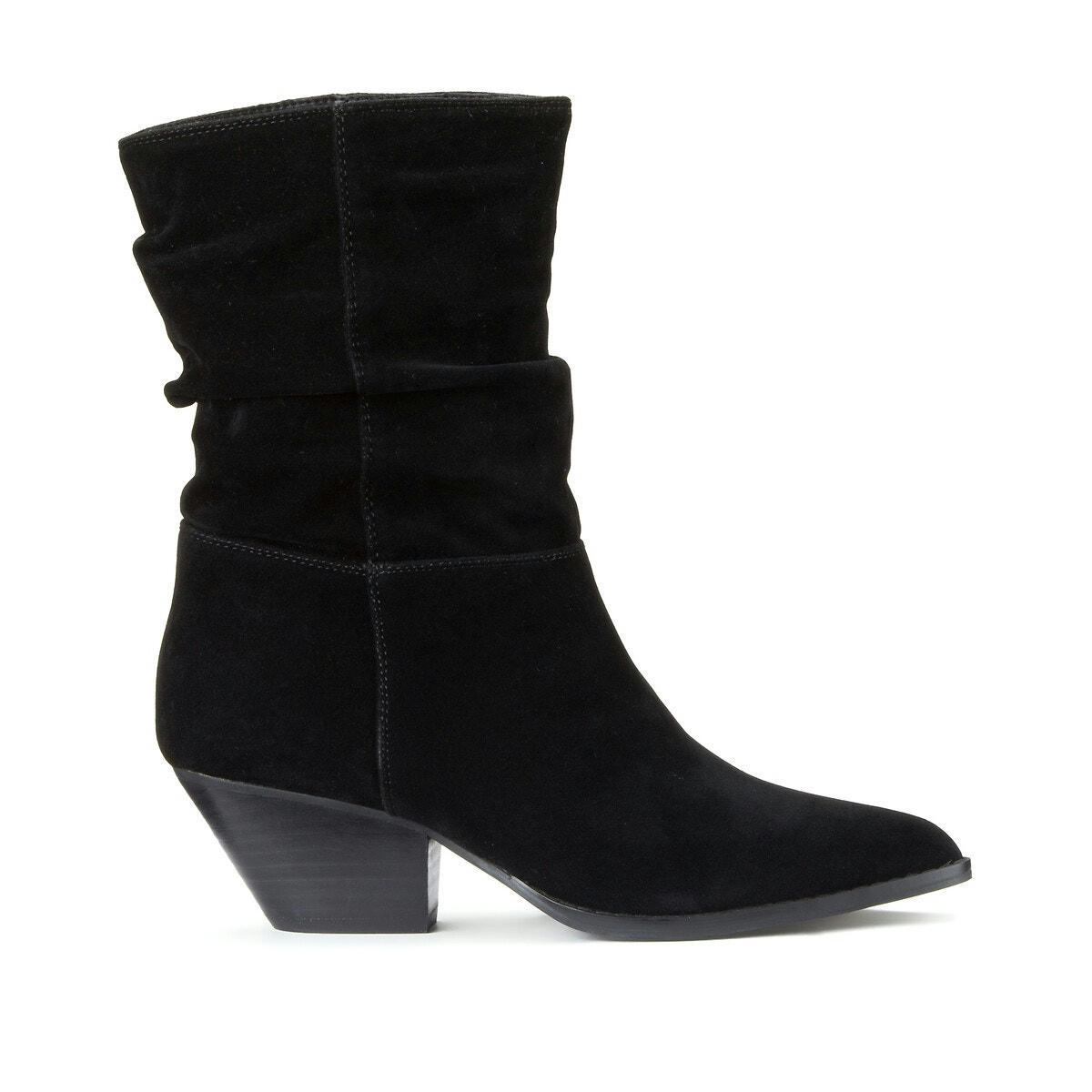 Bottines plissées bout pointu