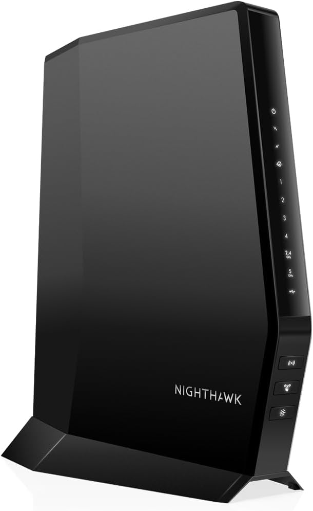 NETGEAR Nighthawk Modem Router Combo (CAX30) DOCSIS 3.1 Cable Modem and WiFi 6 Router - AX2700 2.7 Gbps - Compatible with Xfinity  Spectrum  Cox  and More - Gigabit Wireless Internet (Renewed)