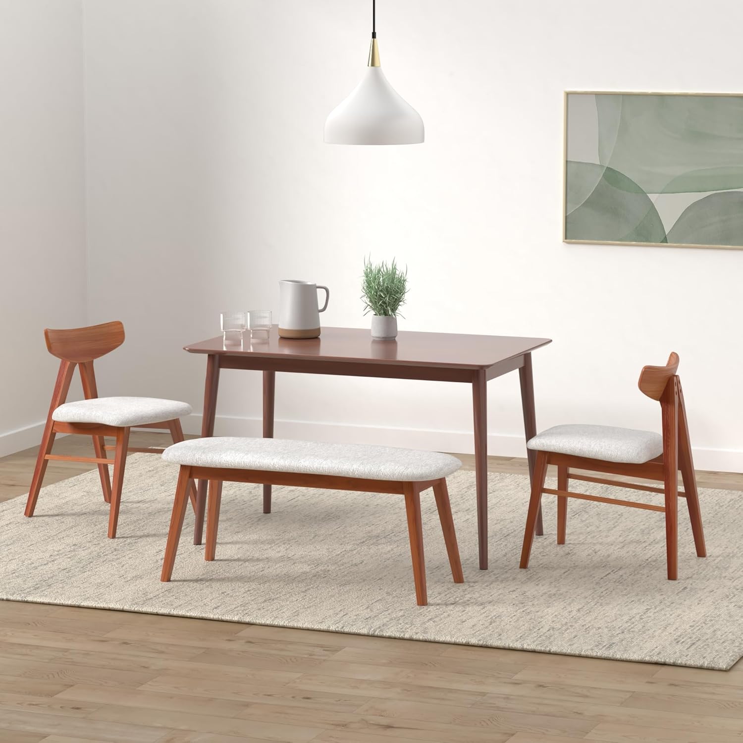 Dining Table Kitchen Table Dining Room Table Small Kitchen Table for Small Spaces Table Modern Home Furniture Dinner Table Rectangular (Dark Brown)