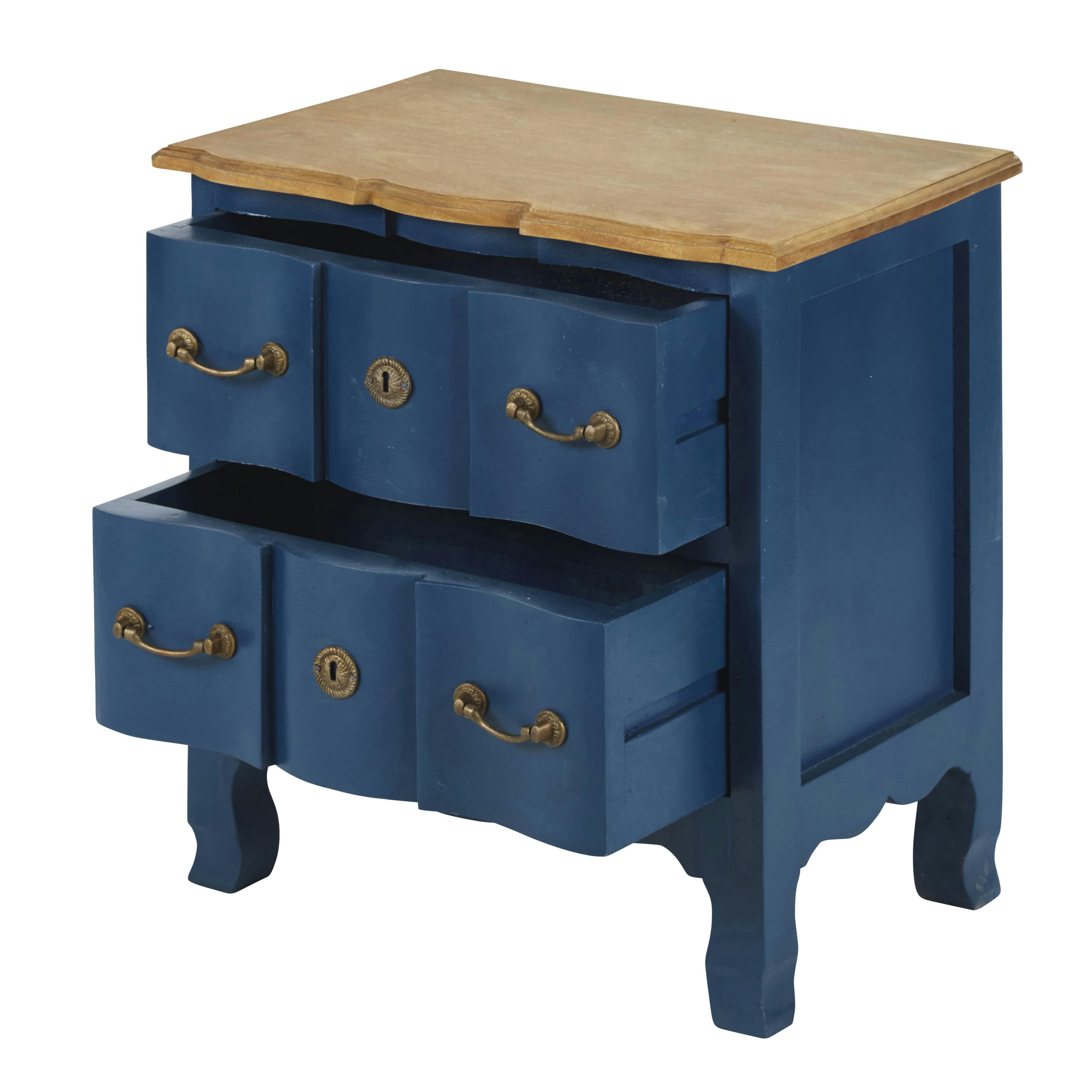 Versailles - Table de chevet 2 tiroirs bicolore