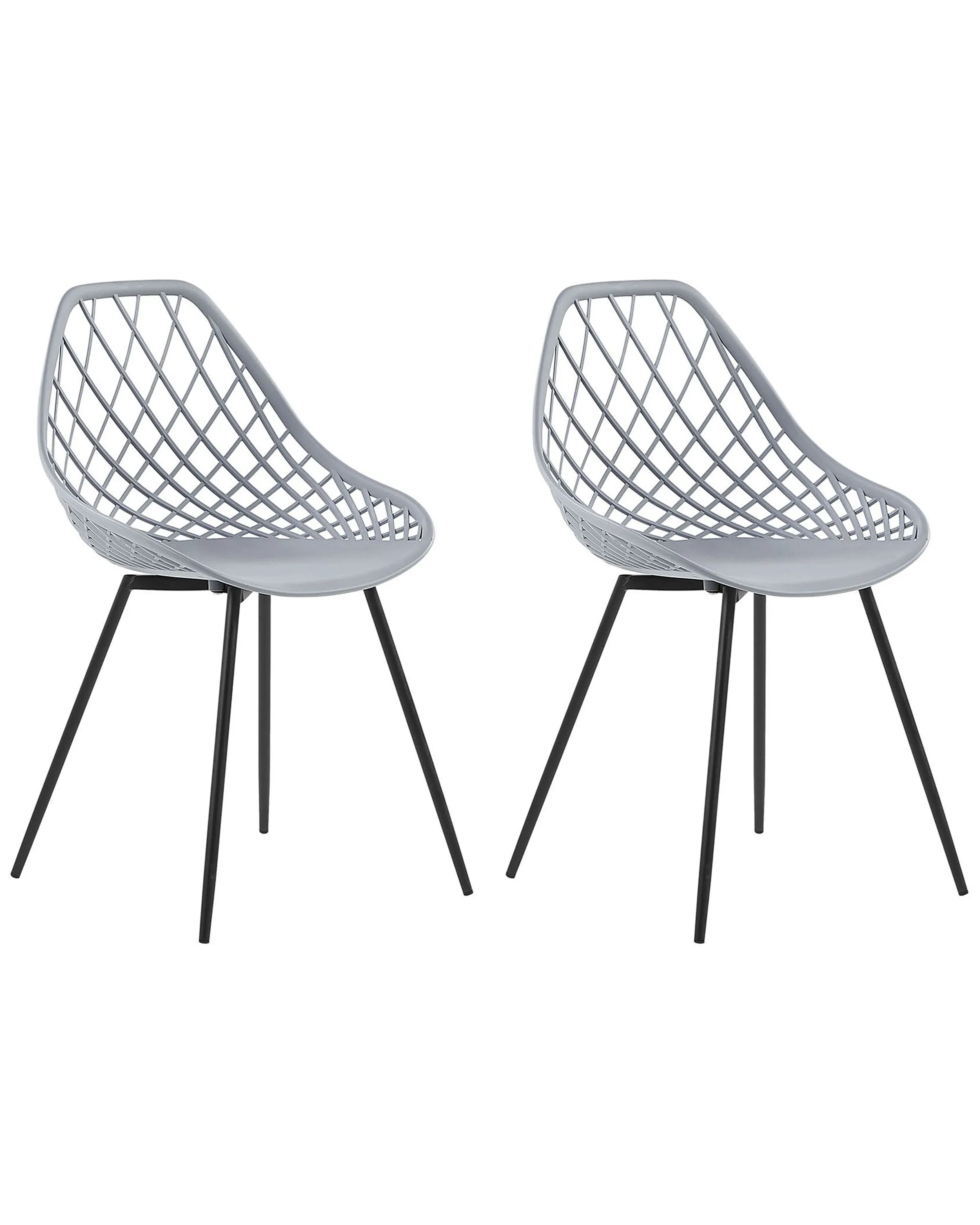 Set of 2 Dining Chairs CANTON Light Grey