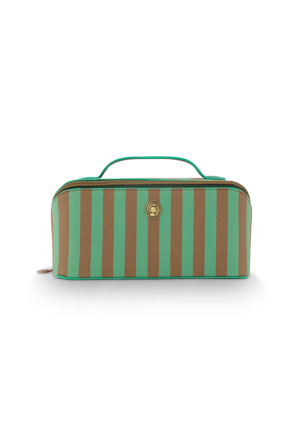 Pip Studio - Cyrille Make-up Tasje Dames - Stripe - Groen - 11x5x22cm