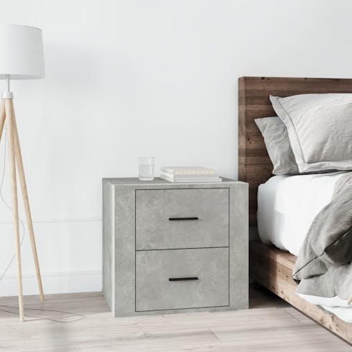 NNEVL Bedside Cabinet Concrete Grey 50x39x47 cm