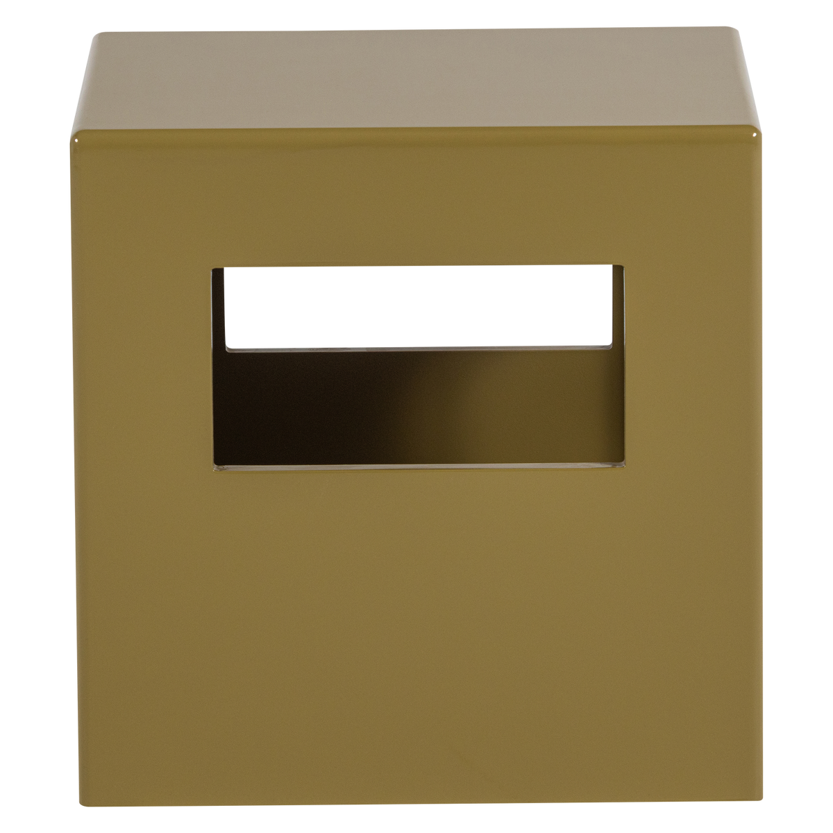 vtwonen bijzettafel vierkant Modern - MDF/Hout - Hoogglans Honinggeel - 40x40x40