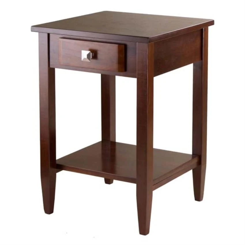 Wood Richmond Accent End Table, Walnut Finish