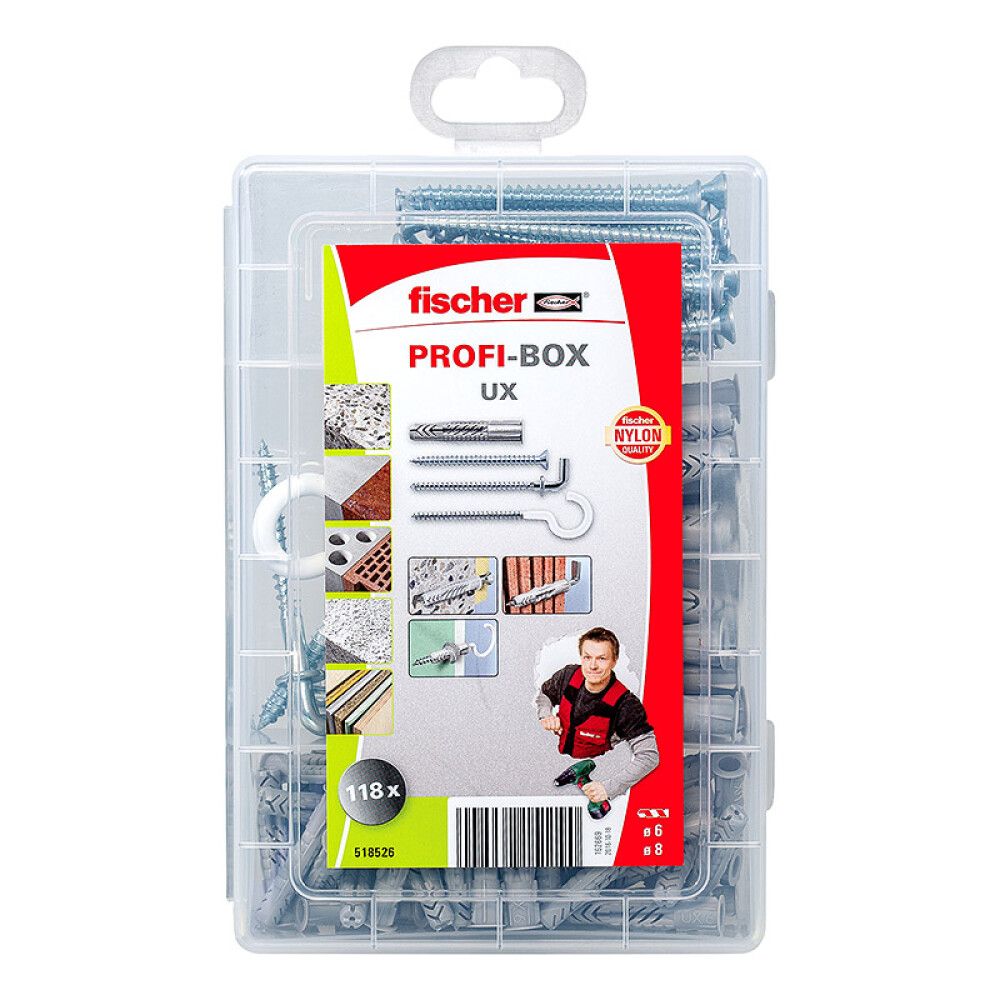 SORTIMENTSBOKS FISCHER UNIVERSALPLUGGER 77STK