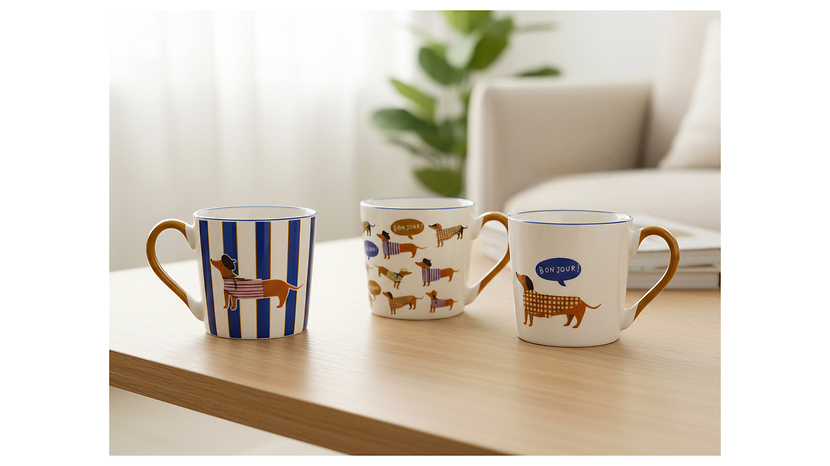 Kubek ceramiczny La Woof 400 ml mix wzorów