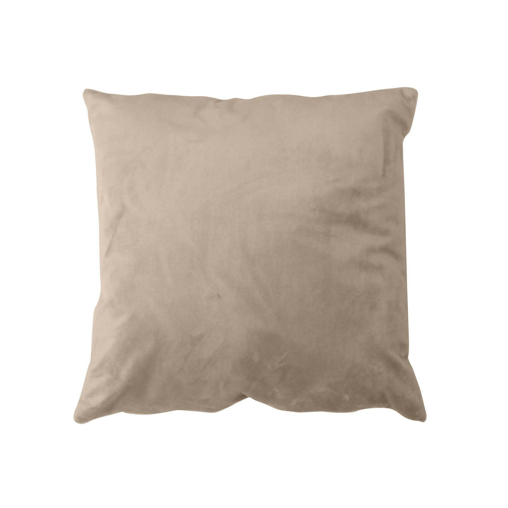 - Coussin en velours avec zip déco naturel 40x40 cm
