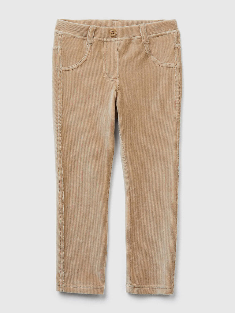 Ribbed chenille trousers
