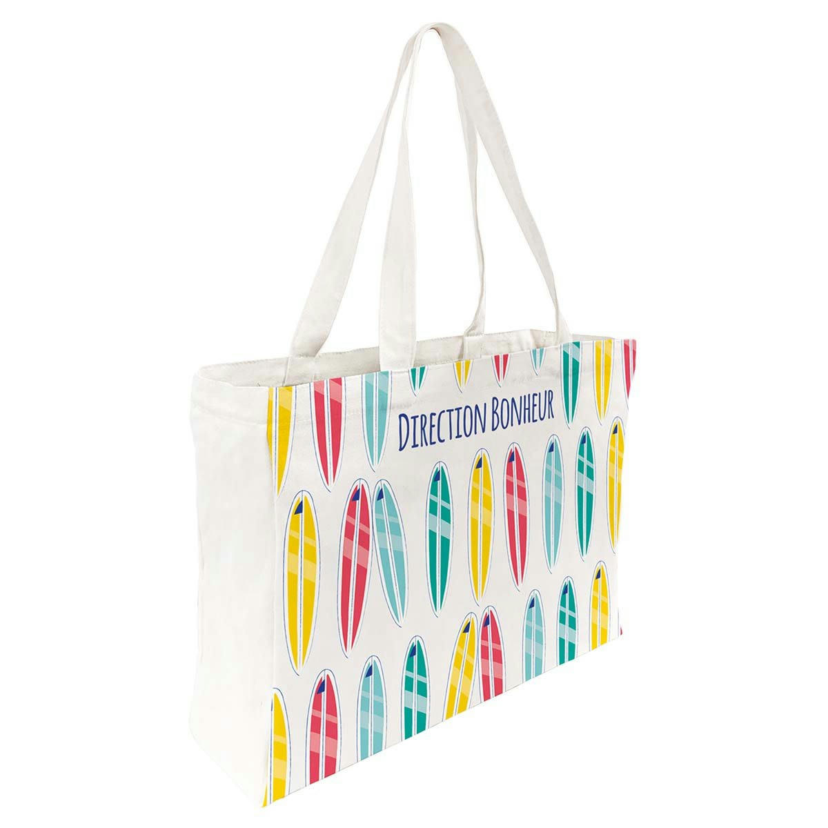 - Tote Bag Coton Imprimé Planches De Surf