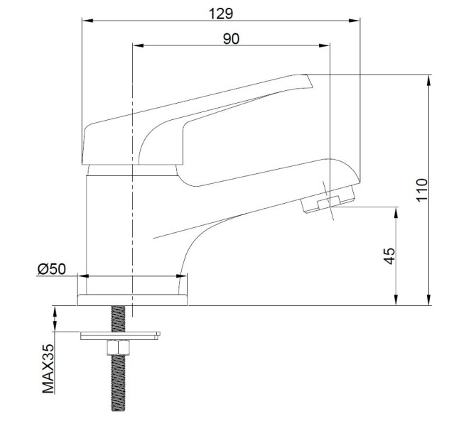 Bateria Umywalkowa Chrom GRACE