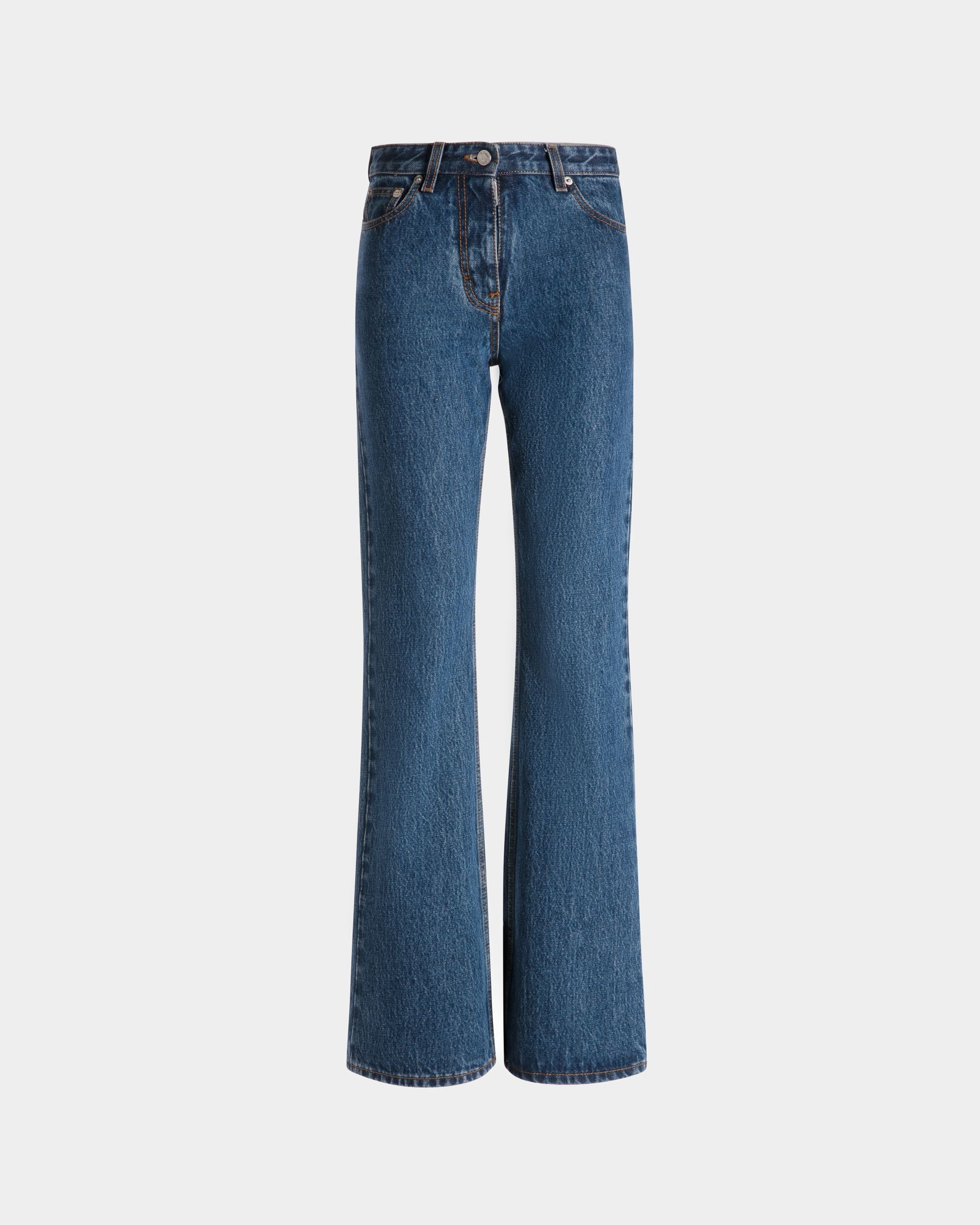 Ausgestellte Jeanshose Aus Baumwolle In Medium Blue