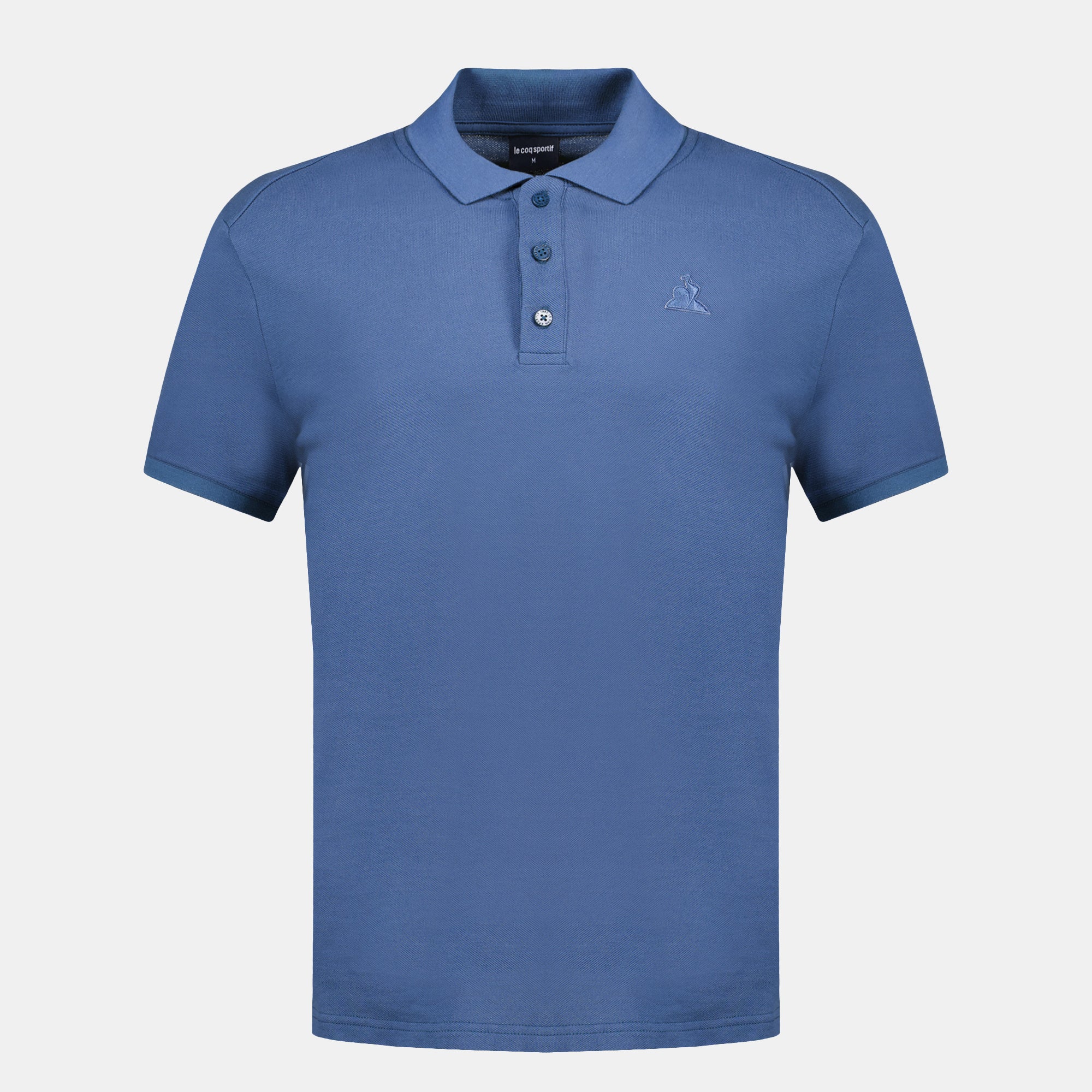 Polo Essentiel effet piqué en jersey de coton avec logo brodé ton sur ton