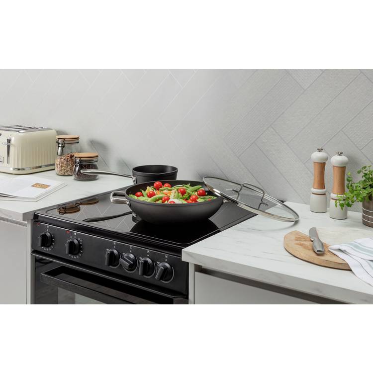 Habitat 30cm Hard Anodised Aluminium Double Handled Wok