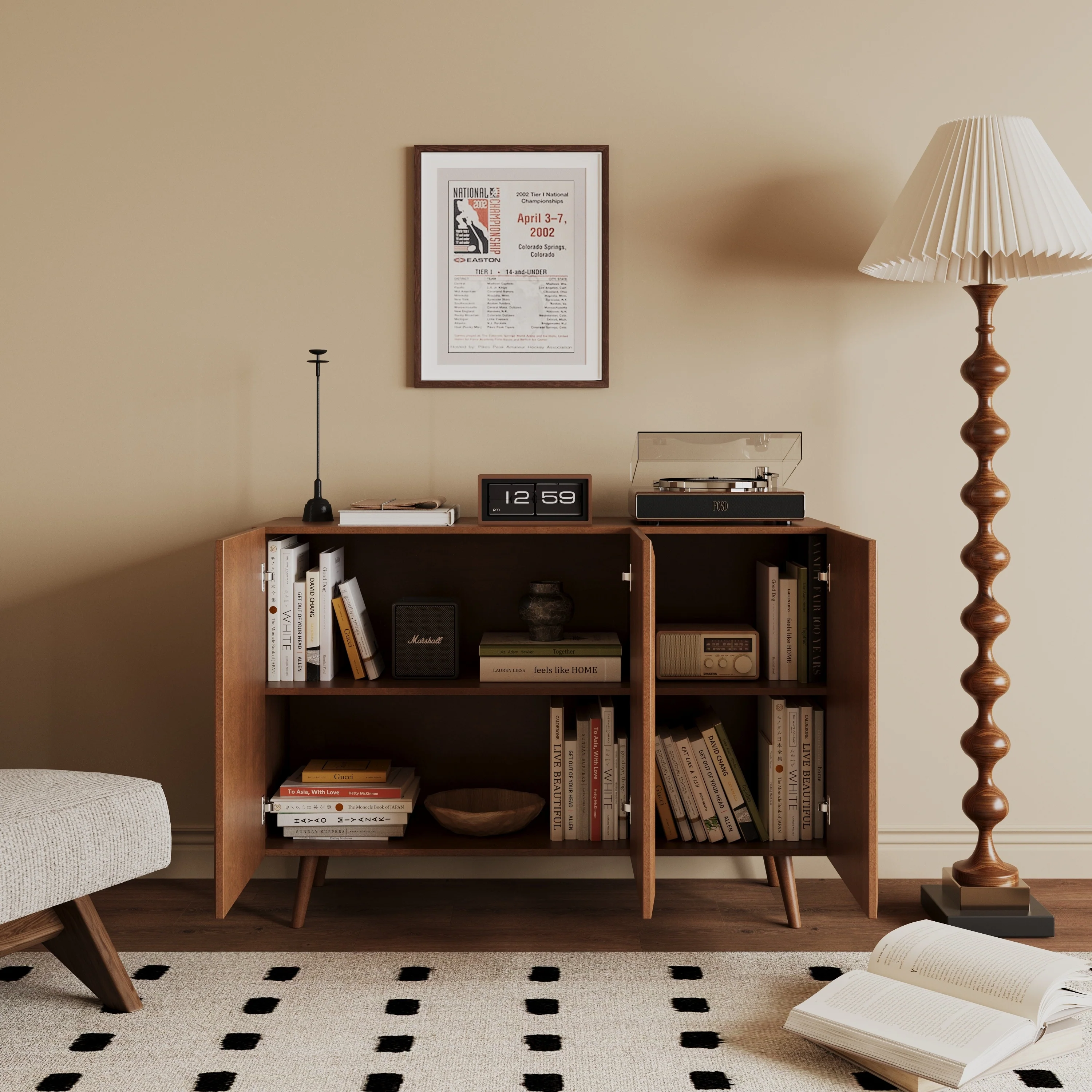 Buffet Cabinet with three cabinet doors