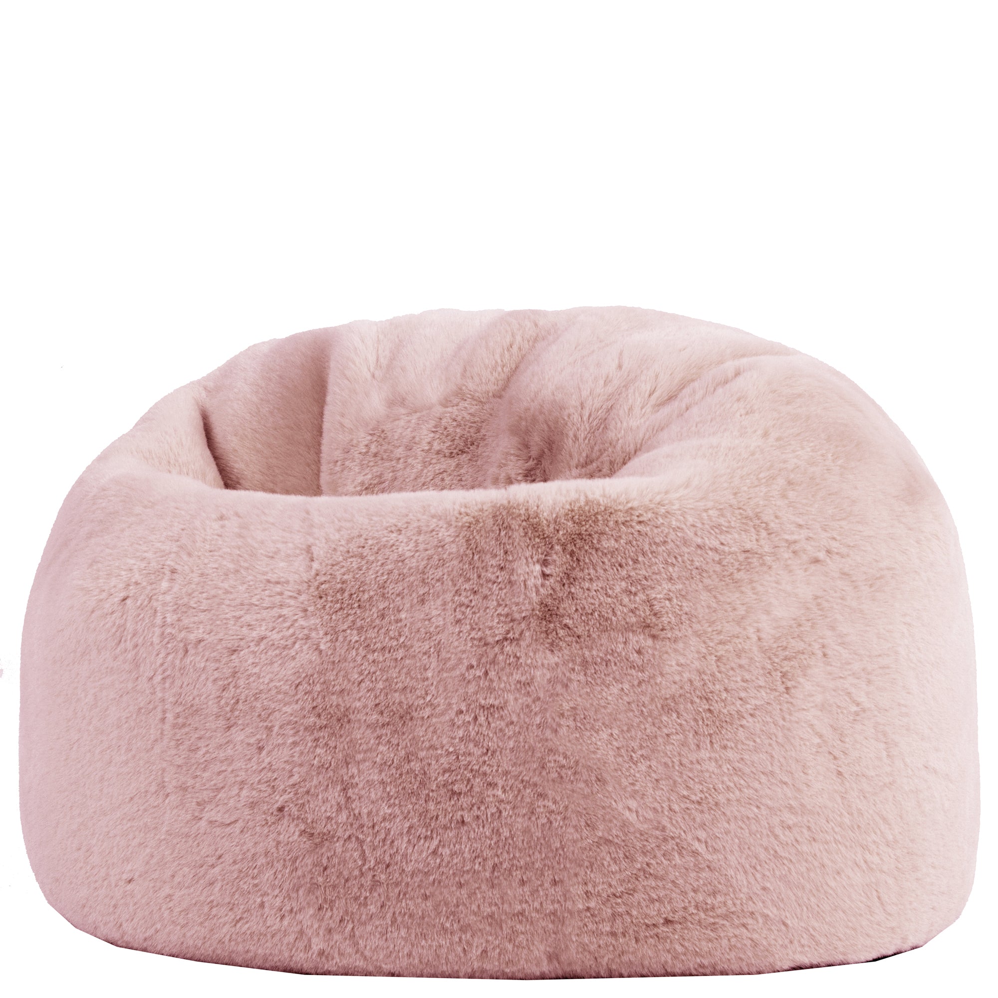 icon Kingston Kinderzitzak - Fluffy Pluche Imitatiebont - Oudroze