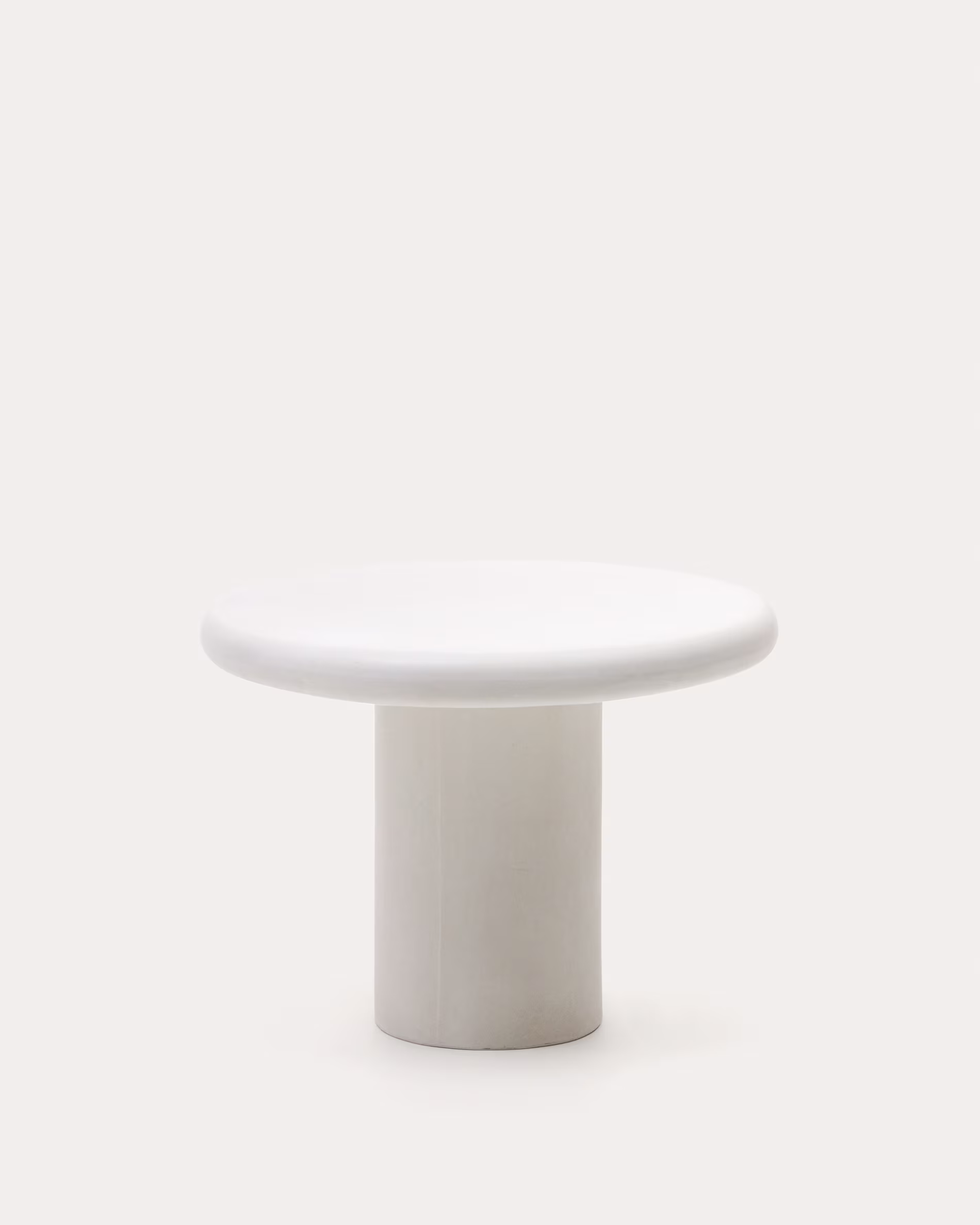 Mesa redonda Addaia de cemento blanco Ø90 cm