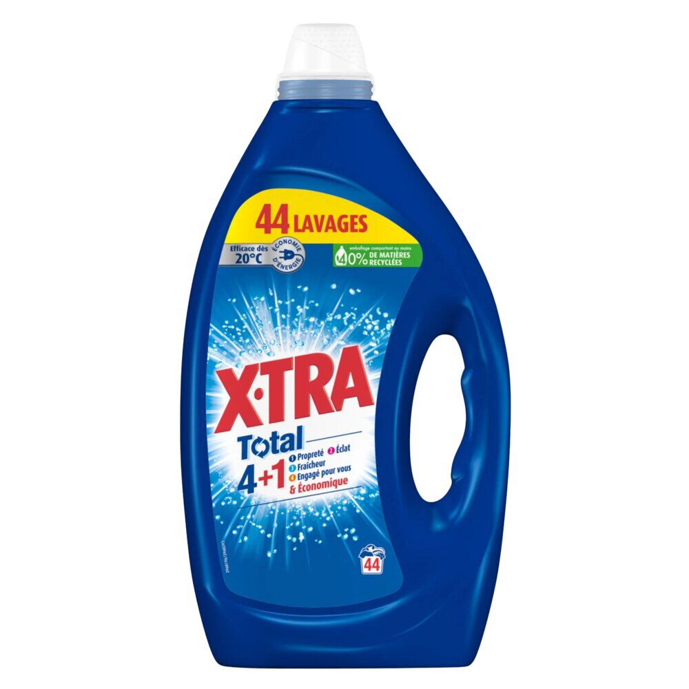 Lessive liquide XTRA total 4 1 bouteille 44 lavages