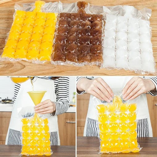 NNEOBA 24 Grid Silicone Ice Pop Molds Ice Maker