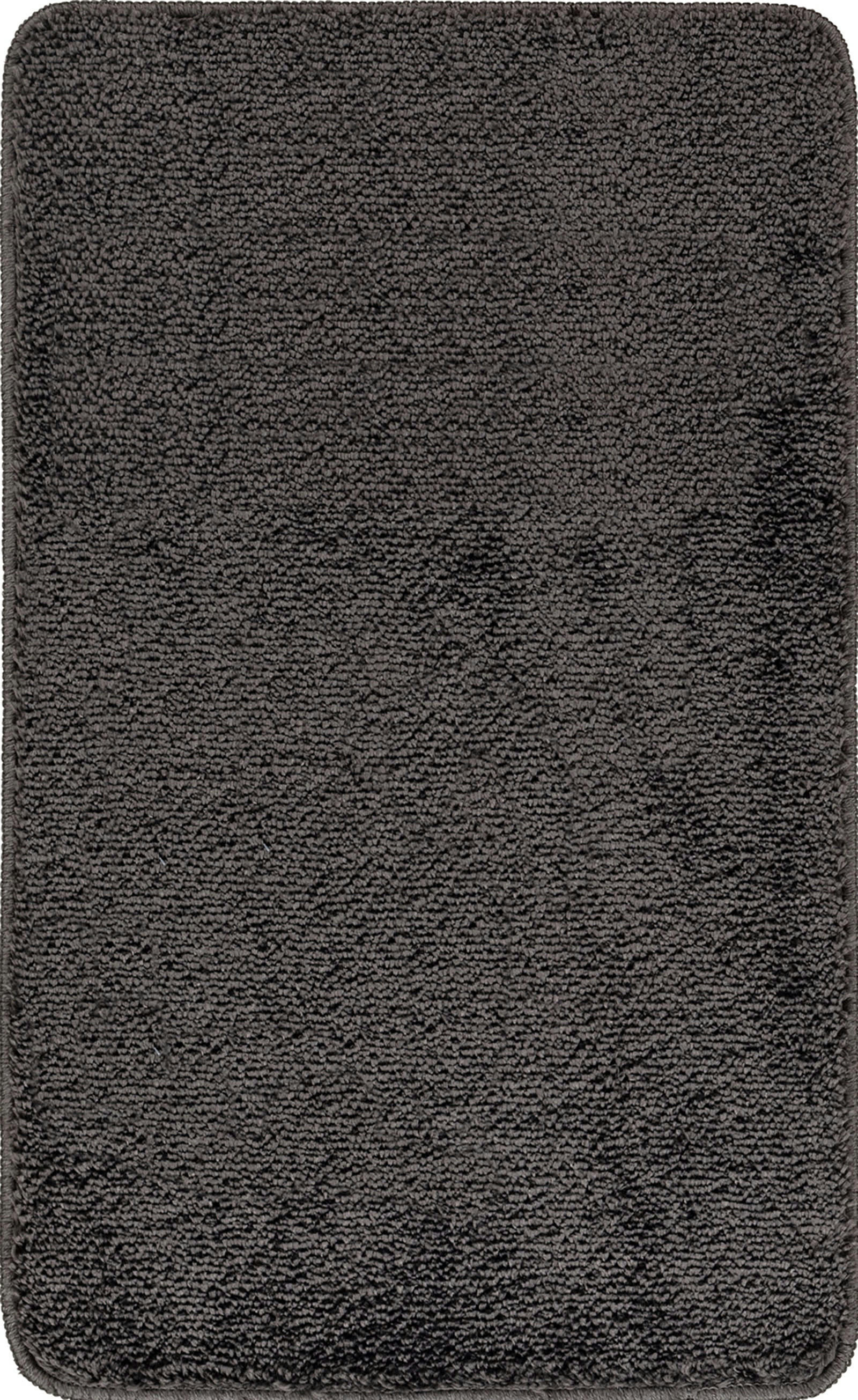 JUNE - Tapis de Salle de Bain Uni Chic Gris 80x50