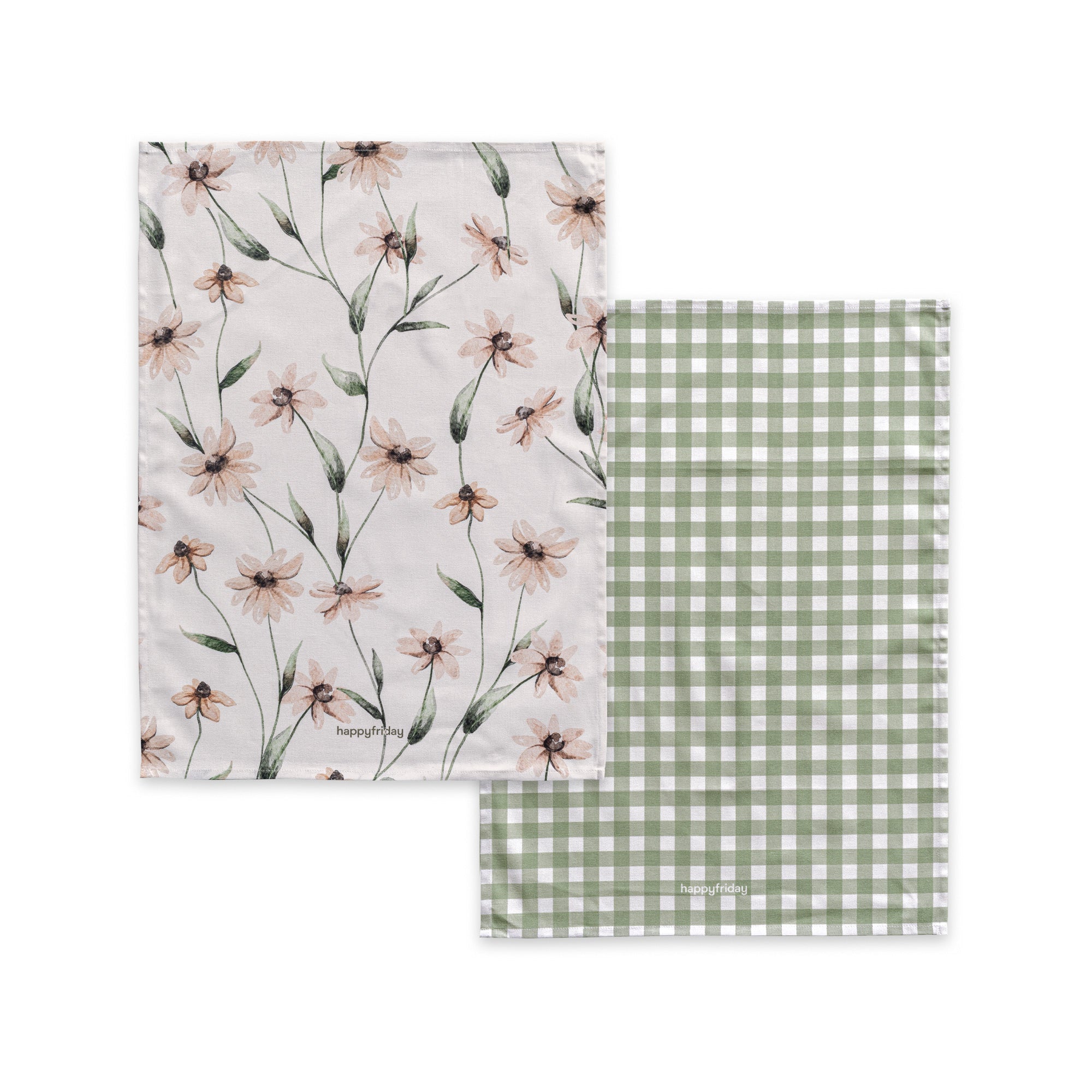 Tinny bloom Keukenhanddoek 2 stuks 70x50 cm Happyfriday, Veelkleurig,