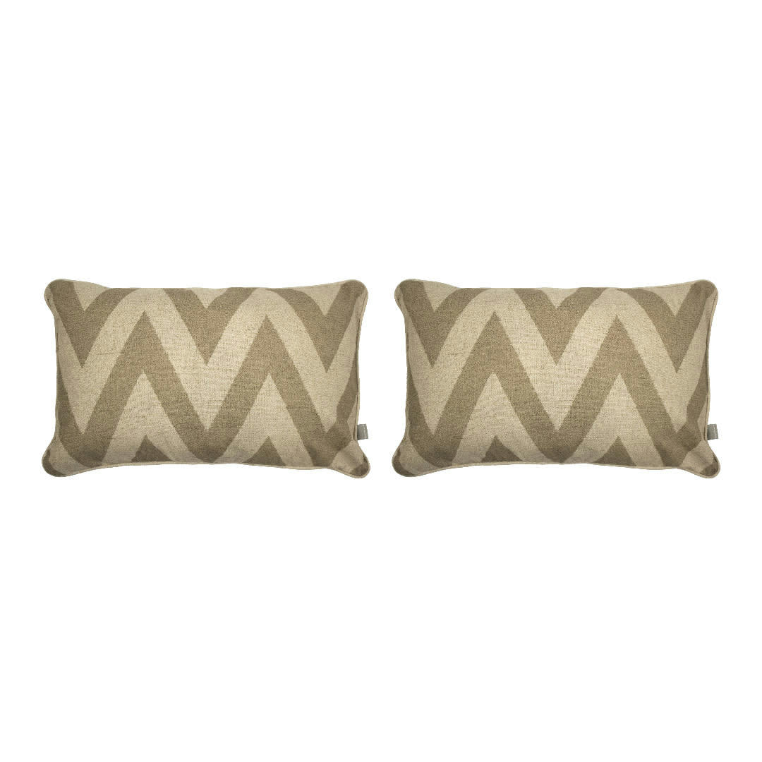 MEENA - 2 Housses de coussins 30x50 cm lin