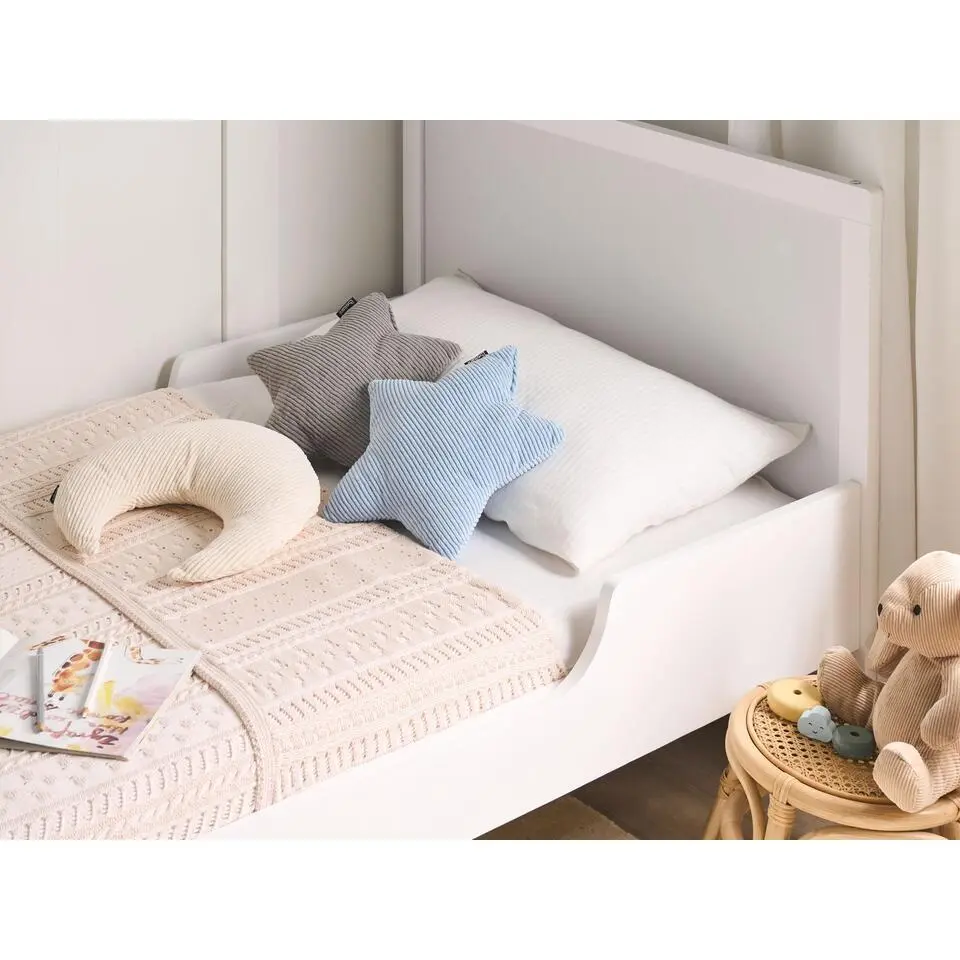 LUNA - Set van 3 sierkussens - Gebroken wit/Grijs/Blauw - Corduroy