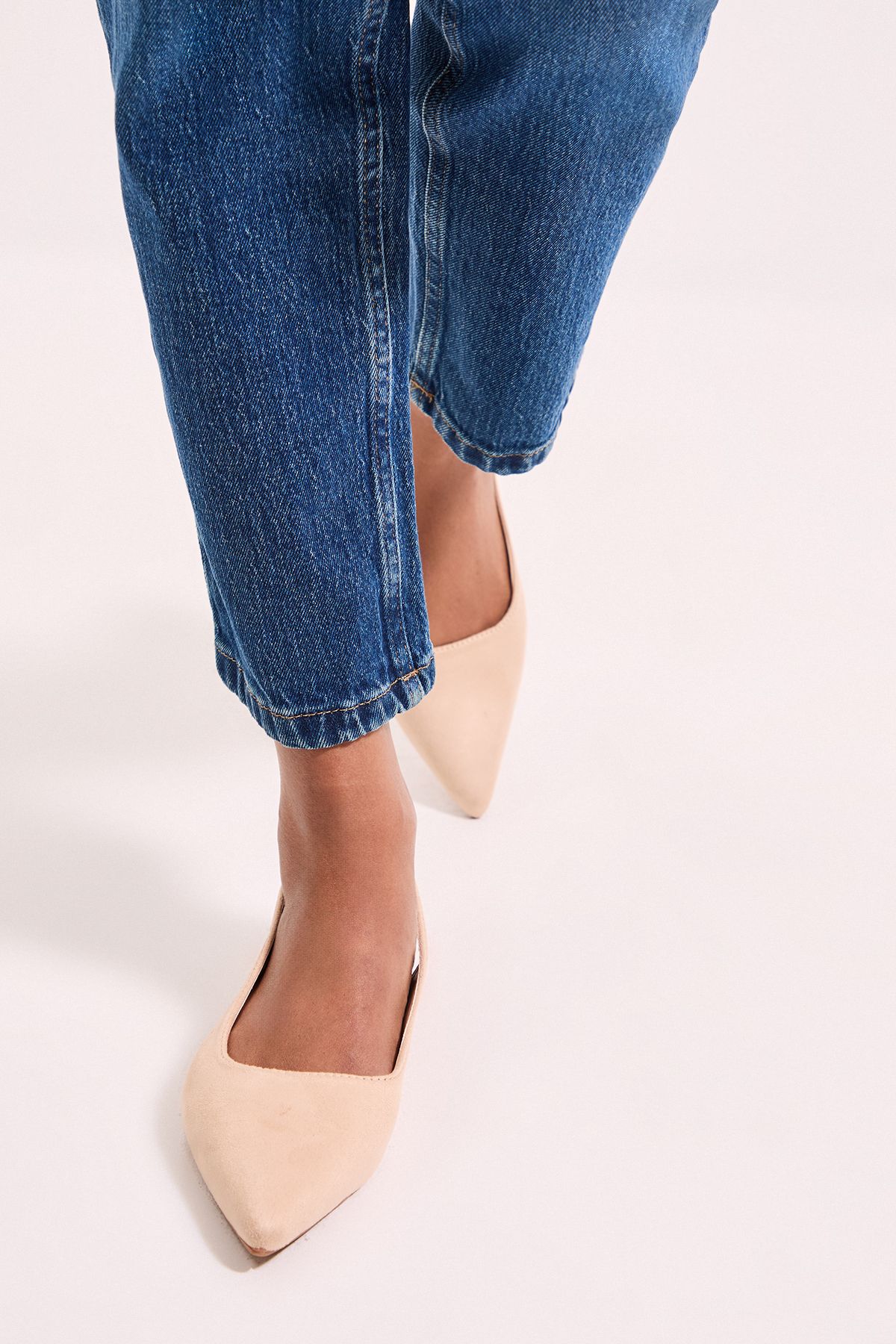 Dorothy Perkins Enola Faux Suede Pointed Low Block Heel Slingback Shoes