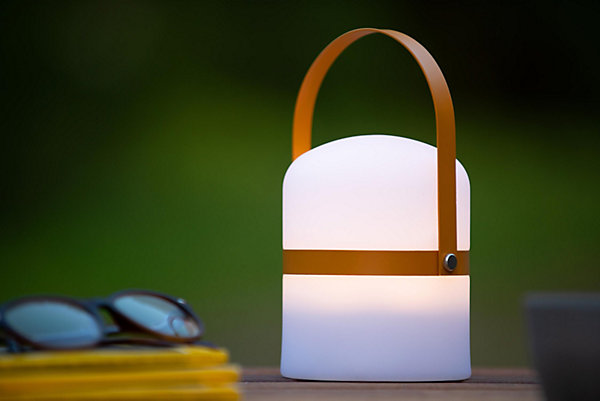 Lampe de table LITTLE JOE en synthétique avec LED intégré - Brun - Lucide