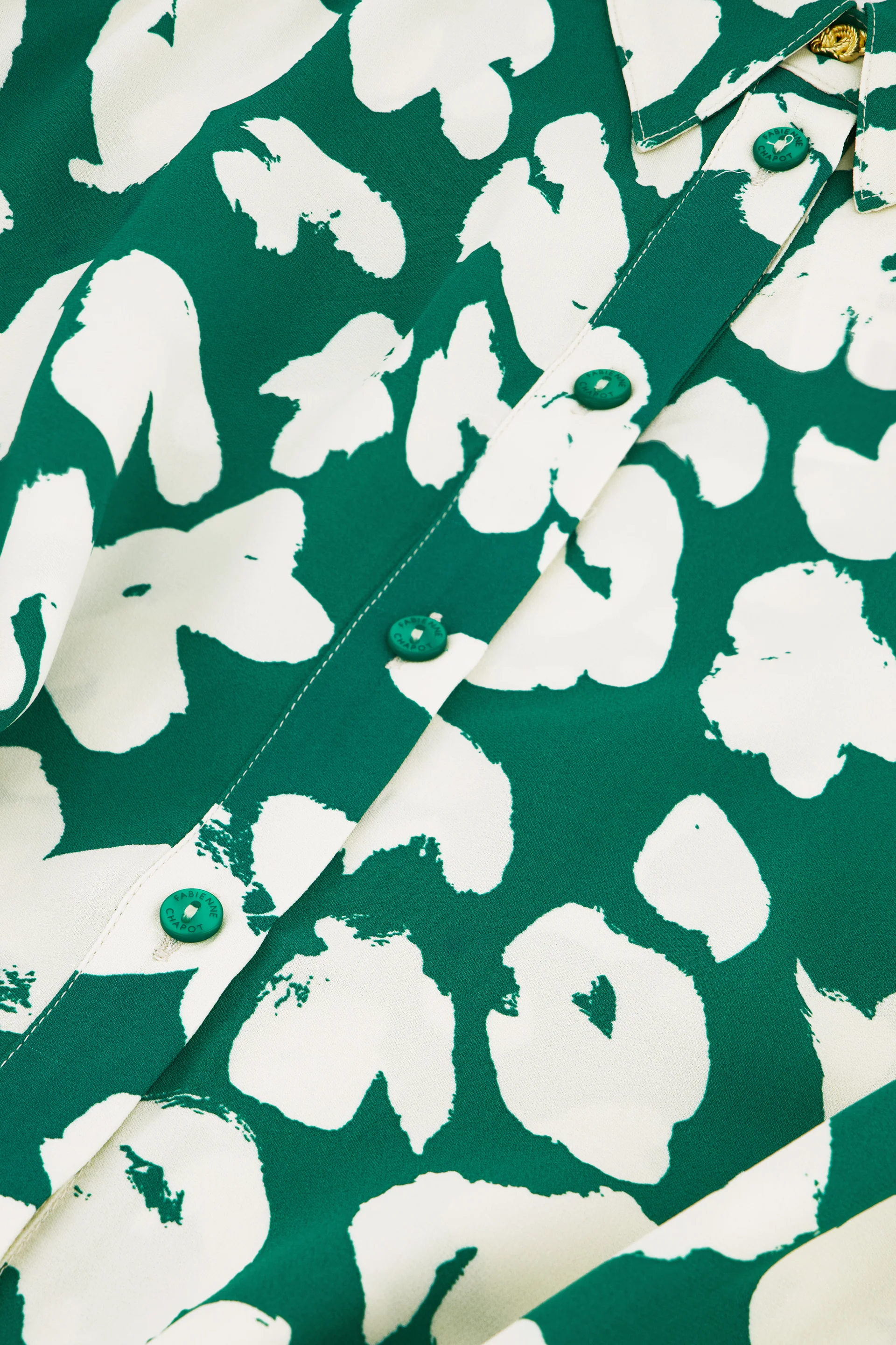 Coco Blouse | Evergreen/Cosy White